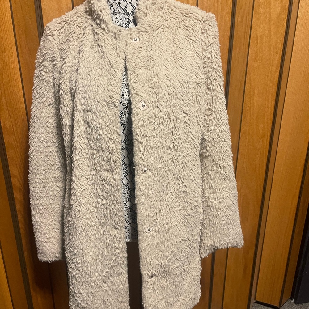 Kenneth Cole Off-White Teddy Jacket